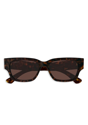 Gucci Eyewear rectangle-frame sunglasses - Brown
