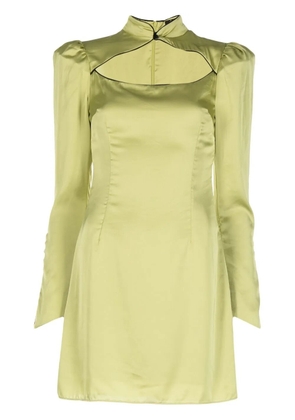 De La Vali Vinyl cut-out mini dress - Green