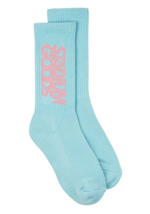 STADIUM GOODS® ribbed logo 'Lake Blue' socks