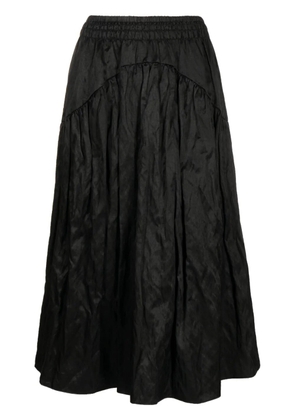 Vince elasticated-waist gathered midi skirt - Black