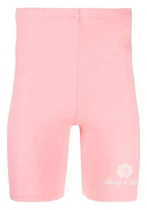 Sporty & Rich logo-print cycling shorts - Pink