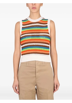 Department 5 striped crochet top - White