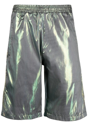 Doublet Hologram lamé bermuda shorts - Grey