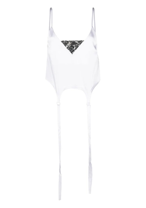 Ssheena deconstructed satin camisole top - White
