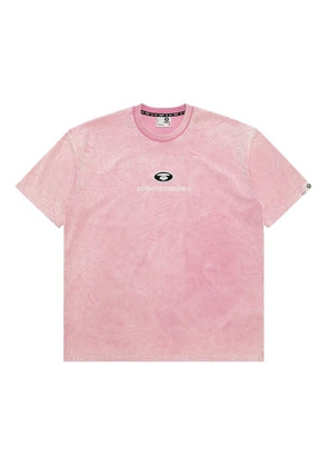 AAPE BY *A BATHING APE® logo-embroidered T-Shirt - Pink