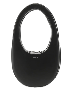 Coperni mini Swipe oval-frame leather tote bag - Black