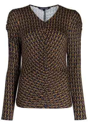 Veronica Beard Neeta monogram top - Blue