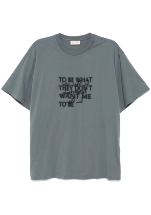 Qasimi blurred calligraphy T-shirt - Grey