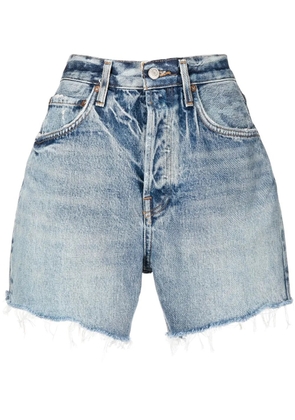 AGOLDE Riley cut-off denim shorts - Blue