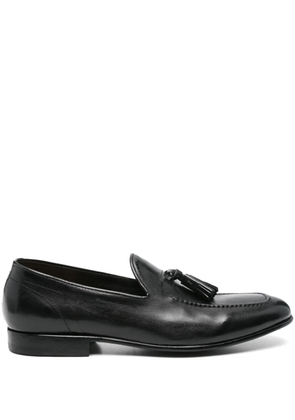 Green George leather loafers - Black