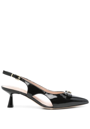Evaluna 60mm leather pumps - Black