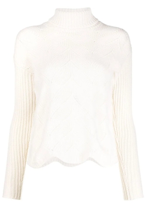 Liska pointelle-knit jumper - White
