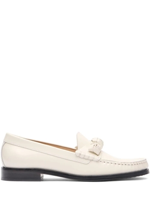 Stuart Weitzman leather loafers - White
