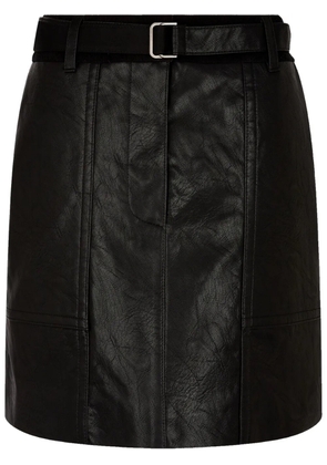 TOMBOY belted leather mini skirt - Black