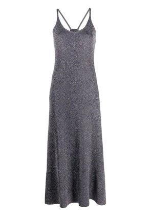 Tory Burch shimmery knitted midi dress - Purple