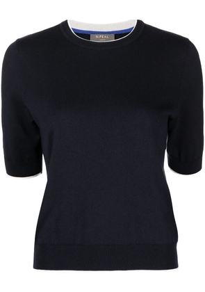 N.Peal fine knit cotton-cashmere top - Black
