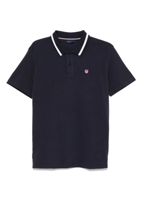 Gant logo-appliqué polo shirt - Blue