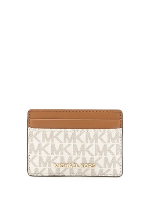 Michael Michael Kors monogram-print faux-leather wallet - Brown