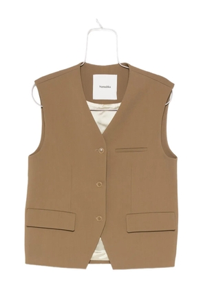 Nanushka buttoned sleeveless vest - Brown
