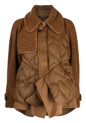 JNBY heart-motif quilted puffer jacket - Brown
