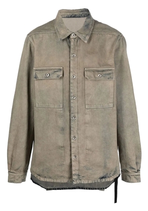 Rick Owens DRKSHDW stonewashed denim shirt - Grey