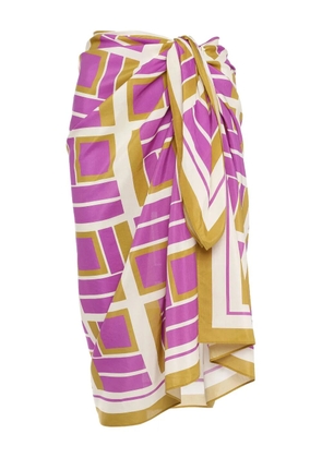 ERES Vibration geometric-print sarong - Purple