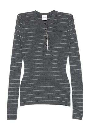 Nanushka striped button-front top - Grey