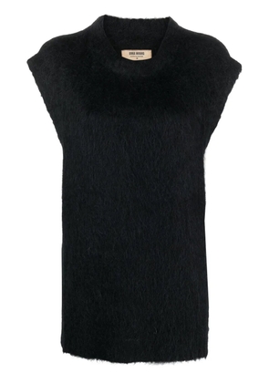 Uma Wang brushed-effect knitted vest - Black