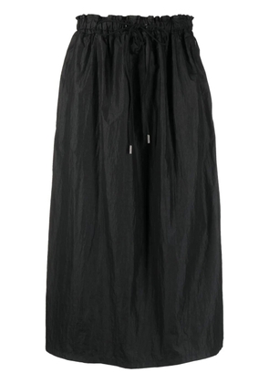 Woolrich high-waisted track midi skirt - Black