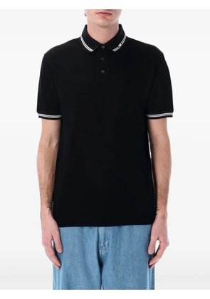 Emporio Armani logo-print polo shirt - Black