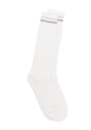 Eleventy ribbed socks - White