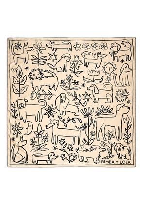 Bimba y Lola all-over print scarf - Neutrals