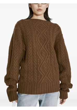 Martine Rose cable-knit wool sweat - Brown