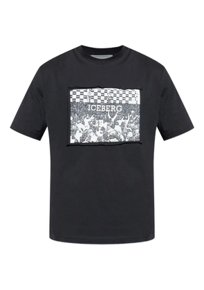 Iceberg graphic-print patch T-shirt - Black