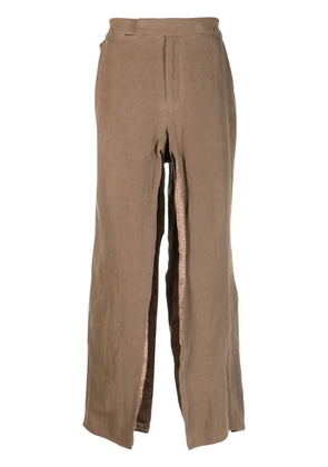 Vivienne Westwood side-slits flared trousers - Brown