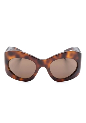 Gucci Eyewear tinted-lenses oval-frame sunglasses - Brown