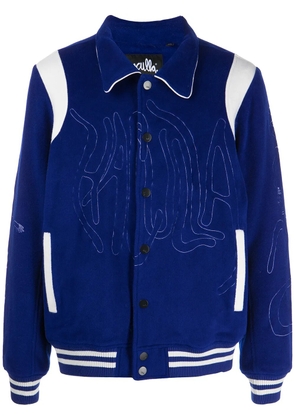 Haculla embroidered-logo shirt jacket - Blue