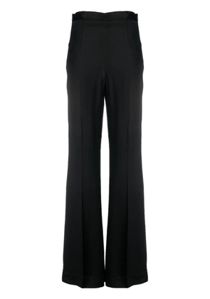 TWINSET satin-finish wide-leg trousers - Black