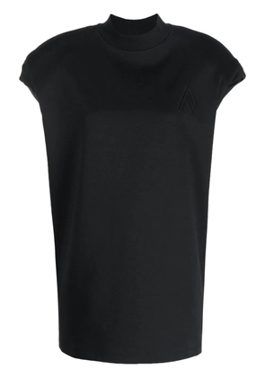 The Attico Laurie logo-embroidered top - Black
