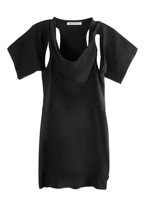 Alexander Wang cut-out draped mini dress - Black