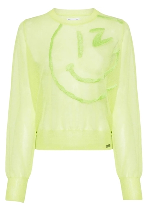 izzue motif-embroidered jumper - Green