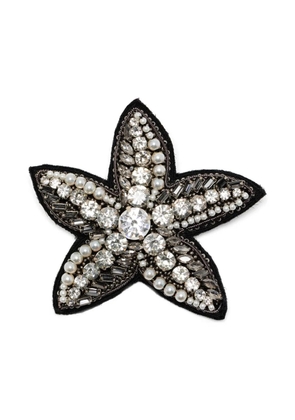 Dice Kayek crystal-embellished brooche - Silver
