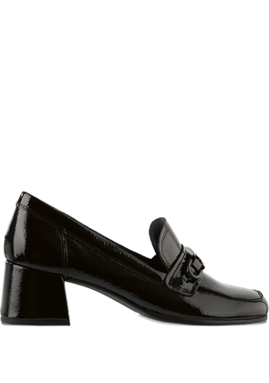 Hogl Helen block-heel patent loafers - Black