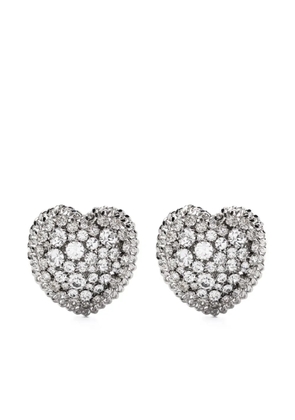 Alessandra Rich Heart earrings - Silver