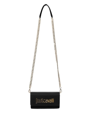 Just Cavalli logo-lettering crossbody bag - Black