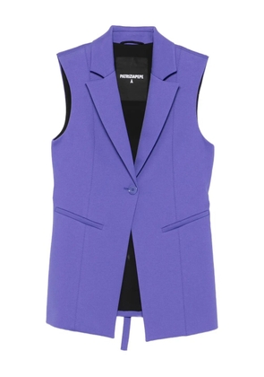 Patrizia Pepe single-button sleeveless blazer - Purple