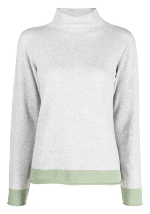 Le Tricot Perugia funnel-neck long-sleeve jumper - Grey