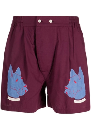 BODE Doberman appliqué boxers - Purple