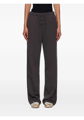 Open YY lace-up drawstring track pants - Grey