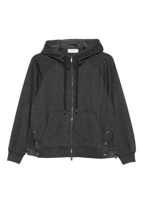 Peserico raglan-sleeves zip-up hoodie - Grey